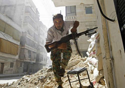 Разбор постановочной фотографии с сирийским повстанцем