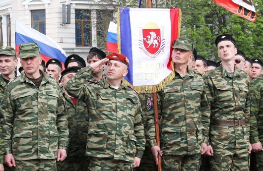 В Славянск прибыли первые подразделения крымских ополченцев