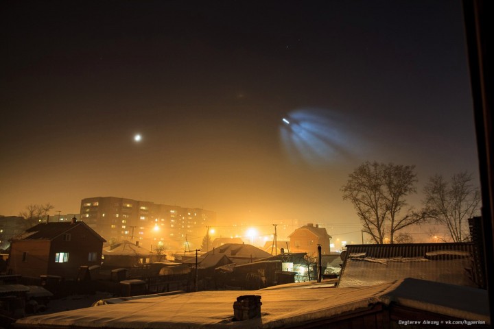 Житель Абакана снял запуск ракеты «Союз» с космодрома «Байконур»