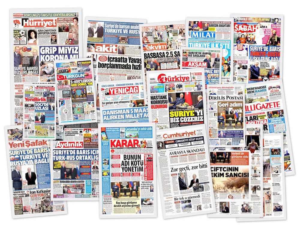 Первые полосы турецких газет о встрече Путина и Эрдогана