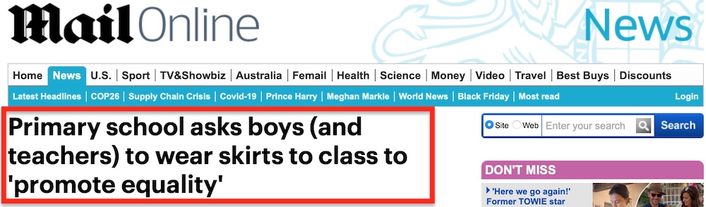 В Шотландии мальчиков попросили надеть в школу юбки