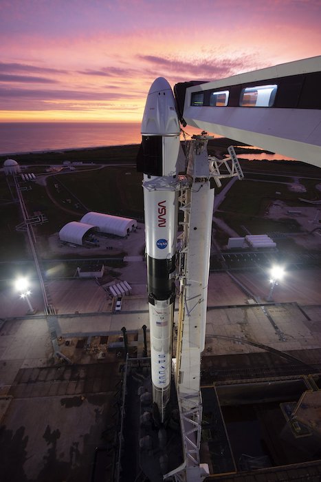 Запуск SpaceX Dragon с экипажем Crew-3 на МКС