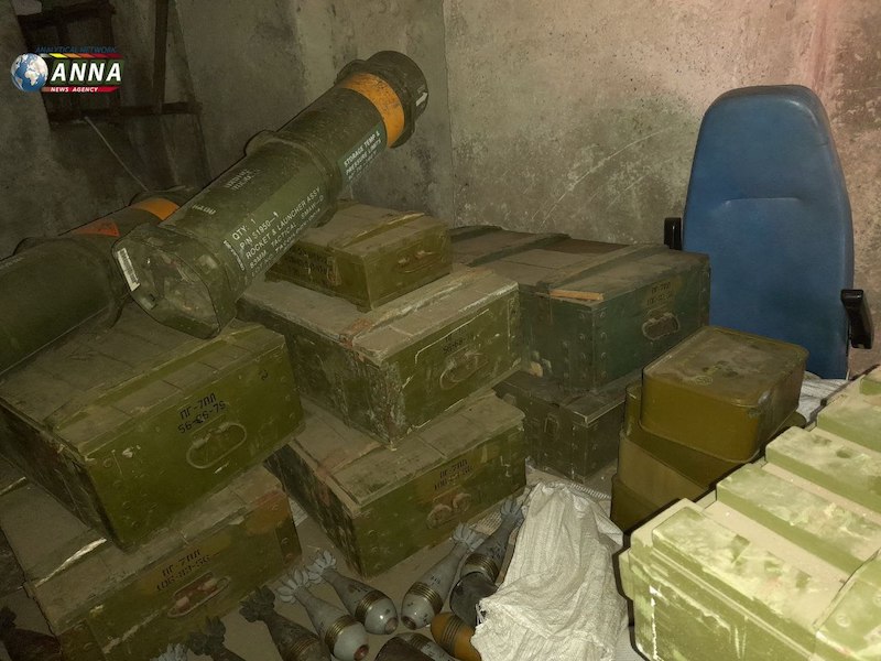 Брошенное оружие и боеприпасы ВСУ в освобождённом Горском