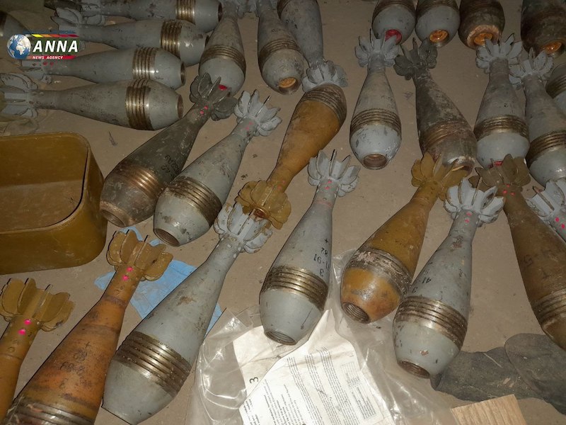 Брошенное оружие и боеприпасы ВСУ в освобождённом Горском