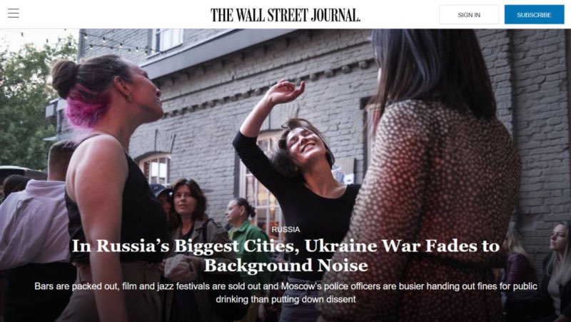 Россияне поддерживают Путина, а не протесты — The Wall Street Journal