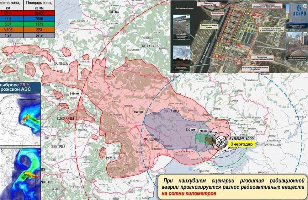 МО РФ - о возможных последствиях аварии на Запорожской АЭС