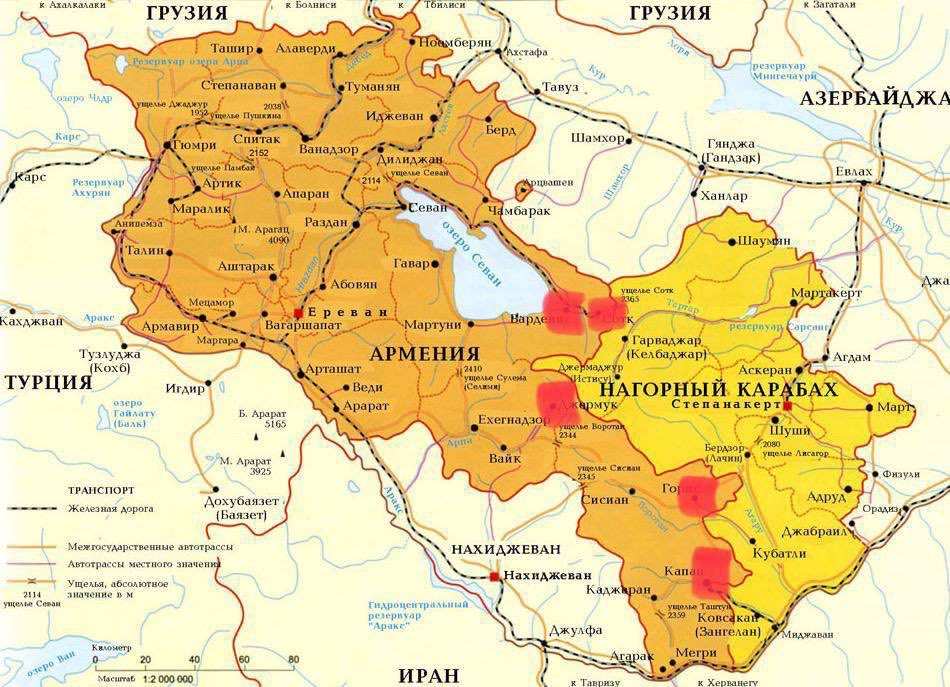 Карты боевых действий в Карабахе