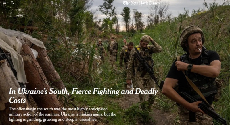 «Самая страшная битва»: ВСУ несут массовые потери на юге — New York Times