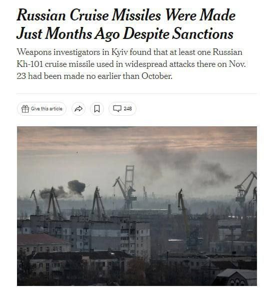 РФ может производить ракеты, несмотря на санкции - The New York Times