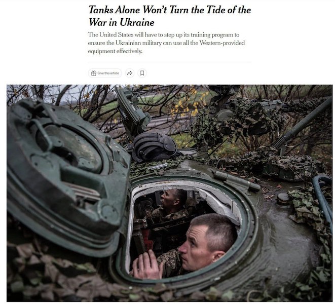 «Одними танками ход войны в Украине не переломить» - New York Times