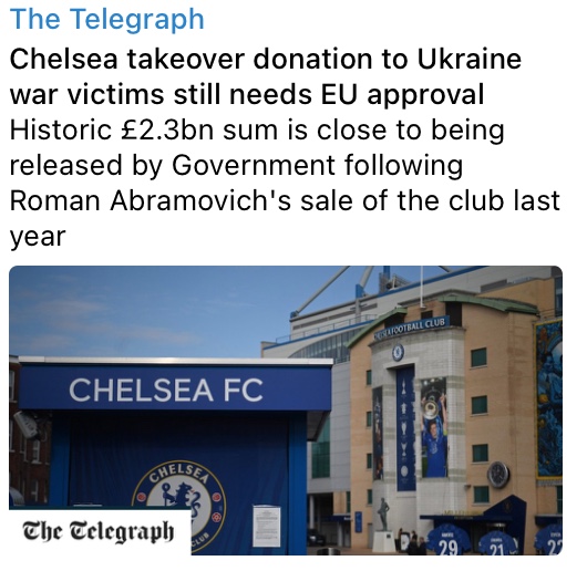 Абрамович перечислит 2,3 млрд фунтов в фонд жертвам боевых действий на Украине