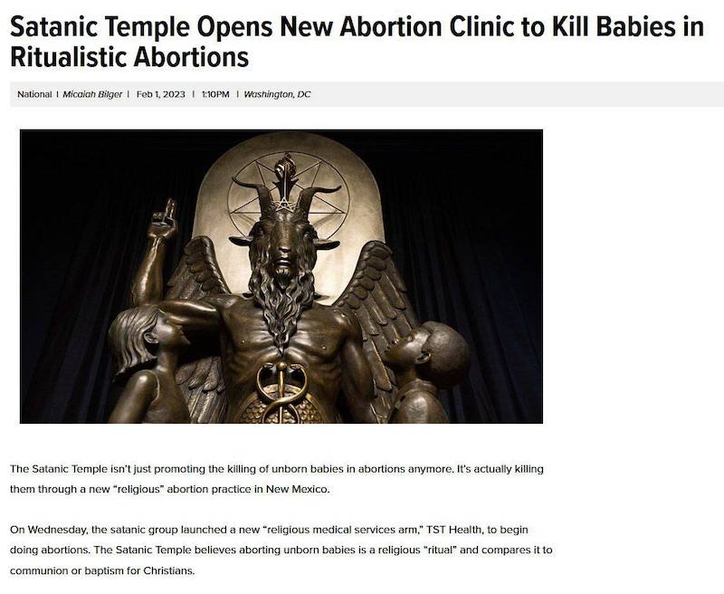 При сатанинском храме в штате Нью-Мексика открыли… клинику абортов