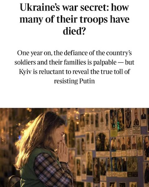 «Военная тайна Украины: сколько их военнослужащих погибло?» - The Times