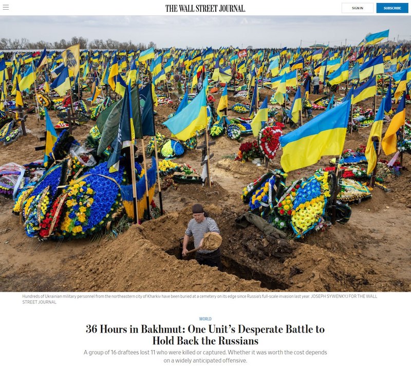 Киев бросал на убой в «бахмутскую мясорубку» необученных мобилизованных - Wall Street Journal