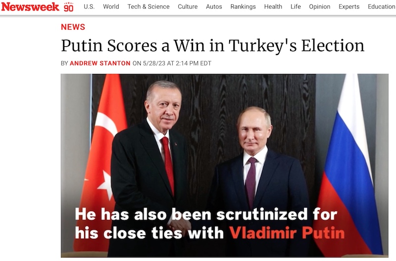 Путин победил на выборах в Турции - Newsweek