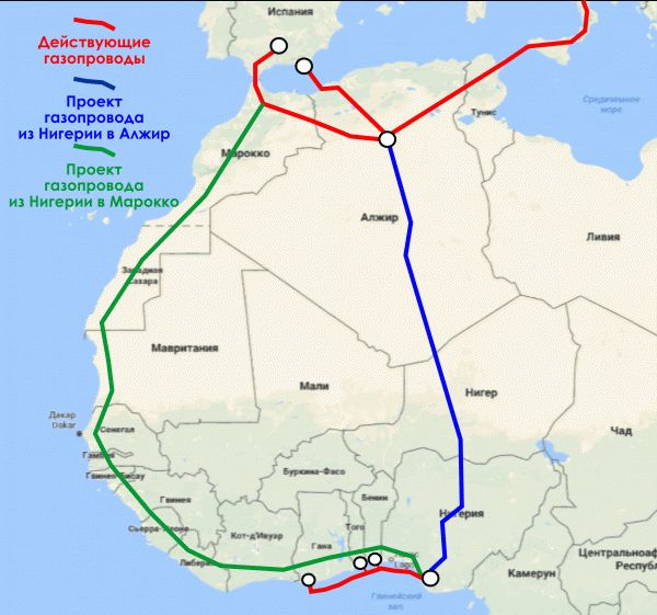 Нигерии и Марокко предложили провести газопровод в Европу