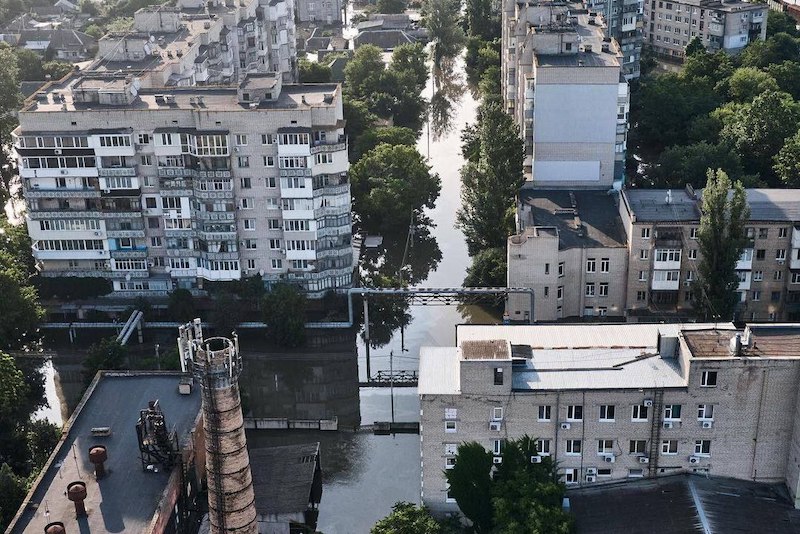 В Херсоне затоплены целые районы