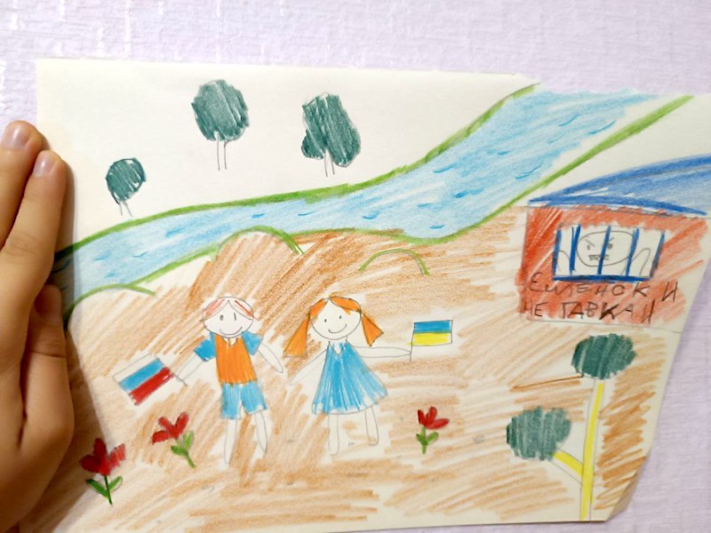 Школьница из Николаева нарисовала антивоенный рисунок