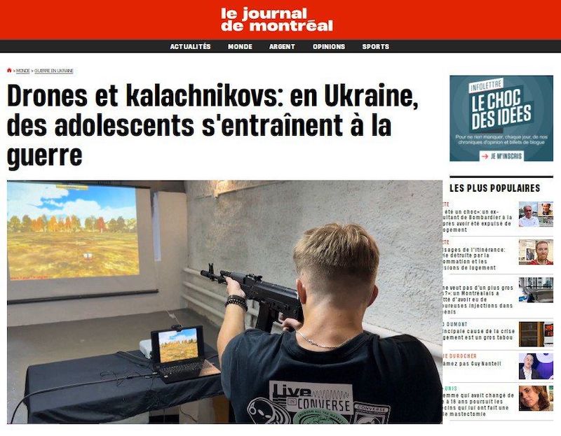 Украинских подростков готовят к войне - Le Journal de Montreal