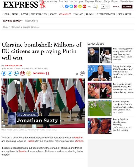 «Миллионы граждан ЕС молятся на то, чтобы Путин победил»