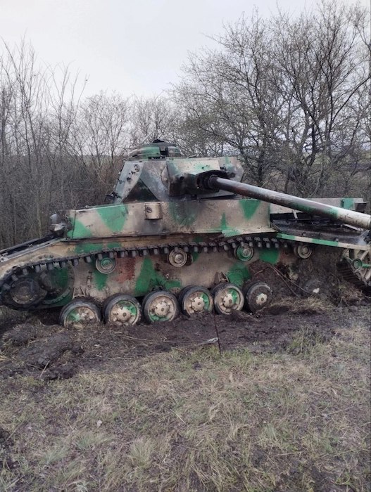 Под Кременной уничтожен нацистский танк