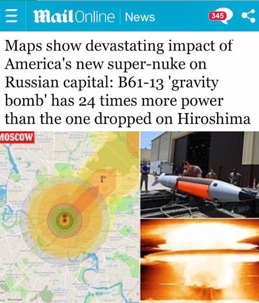 Британцы смоделировали ядерный удар по Москве