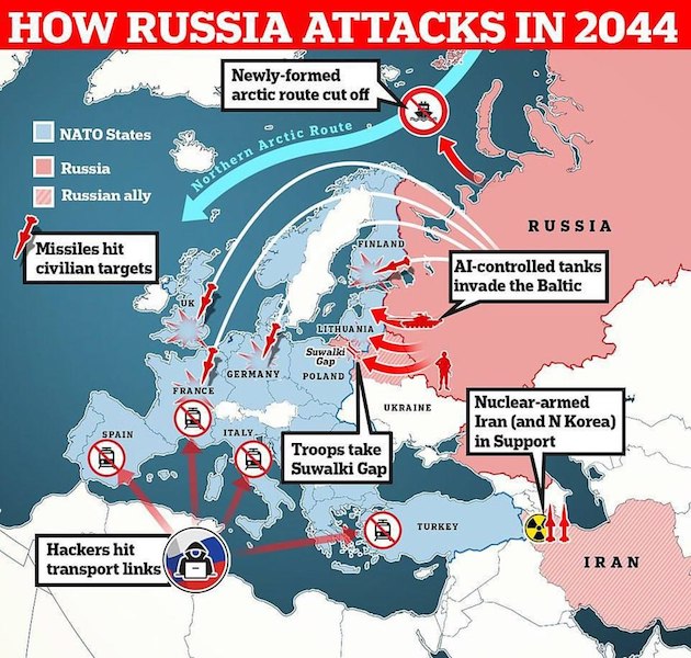The Daily Mail опубликовала «сценарий нападения России на НАТО»