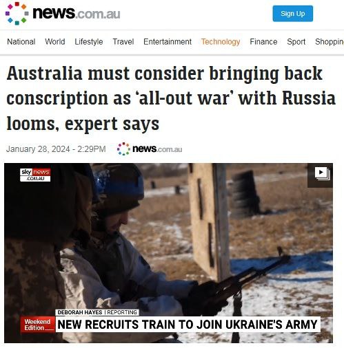 В Австралии пугают войной с Россией
