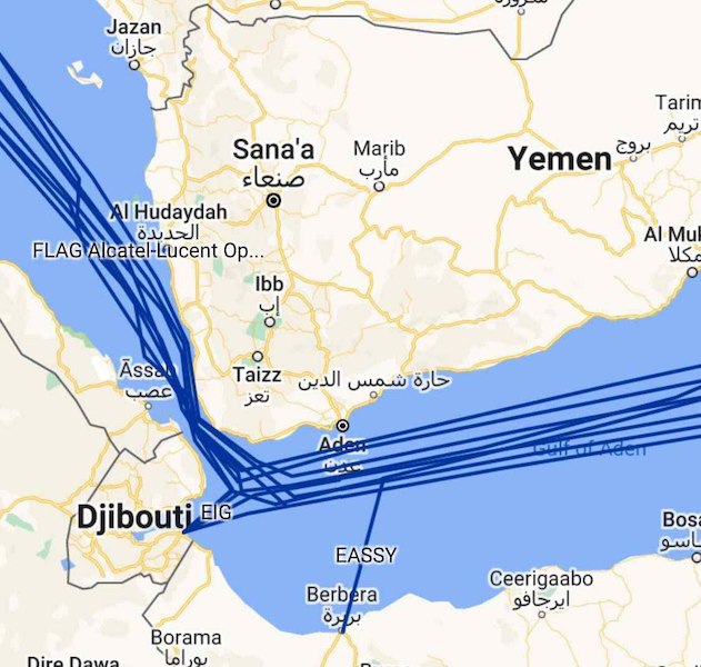 Йеменские хуситы грозятся обрубить оптоволоконный кабель на дне Красного моря