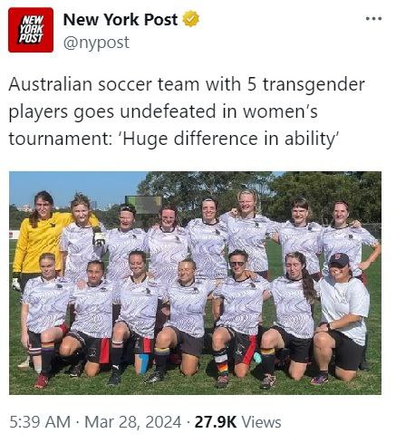 В Австралии футбольная команда с 5 трансгендерами выиграла женский турнир