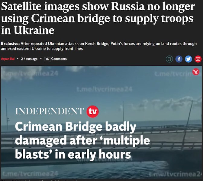 Крымский мост не может быть для ВСУ важной военной целью - The Independent