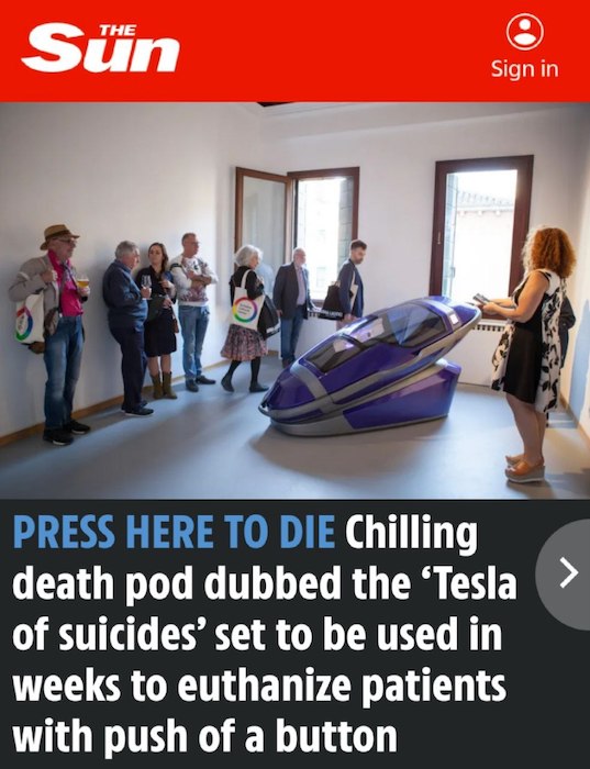 Прогрессивные швейцарцы запускают «капсулу для самоубийств»