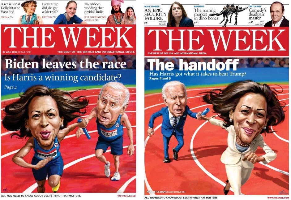 Слева - обложка британского выпуска Week, а справа - американского