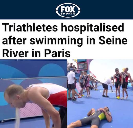 Очередных триатлонистов госпитализировали после заплыва в Сене