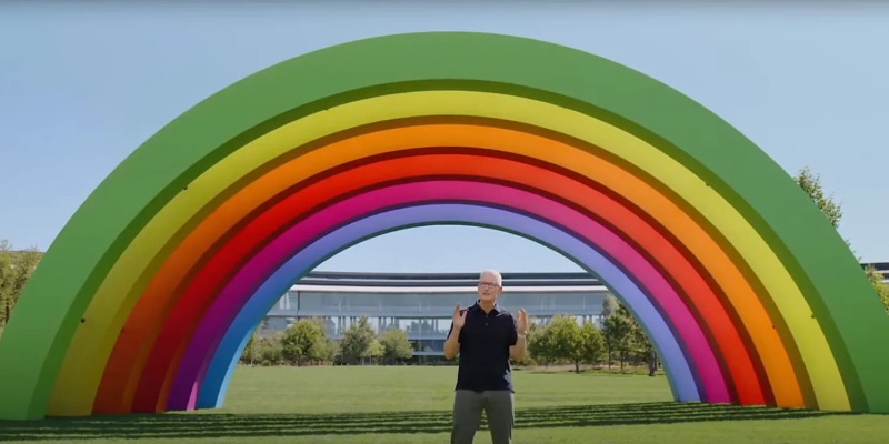 Apple убрала радугу из центрального офиса в Apple Park Apple убрала радугу из центрального офиса в Apple Park