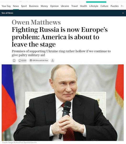 США больше не будут поставлять оружие Украине — The Telegraph США больше не будут поставлять оружие Украине — The Telegraph
