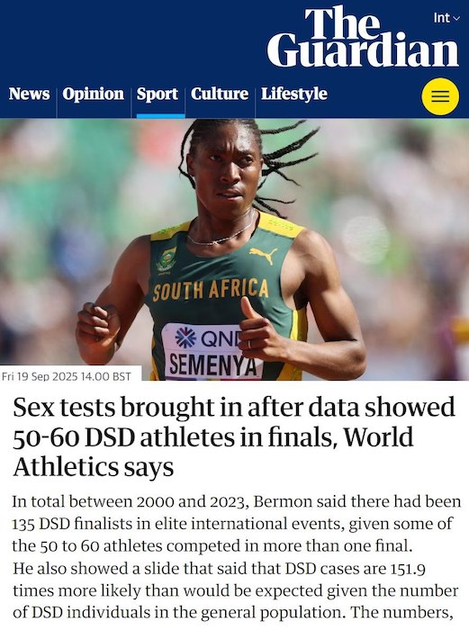 Гендерный контроль: World Athletics вводит тотальное генетическое тестирование всех участниц Гендерный контроль: World Athletics вводит тотальное генетическое тестирование всех участниц
