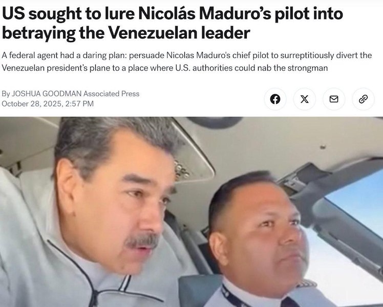 США пытались завербовать пилота Мадуро для его похищения