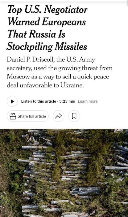 Россия накапливает ракеты быстрее, чем тратит: отчет NYT