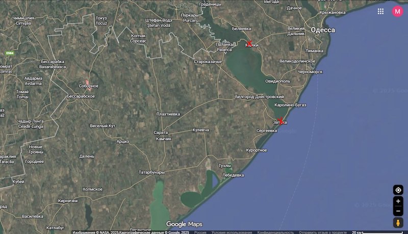 Одесская область - понтонная переправа в районе н.п. Маяки уничтожена