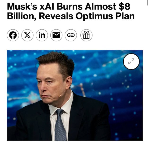 xAI Маска: убыток $1,46 млрд