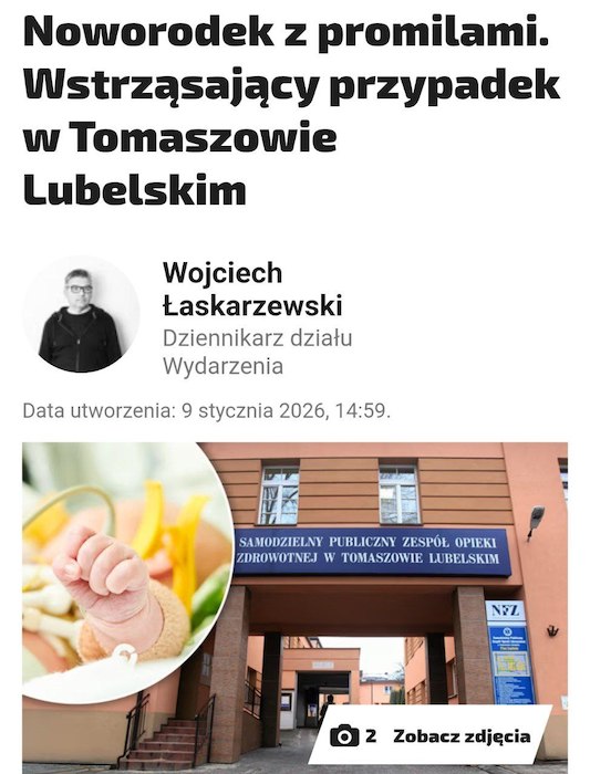 Пьяный младенец родился у матери-алкоголички в Польше