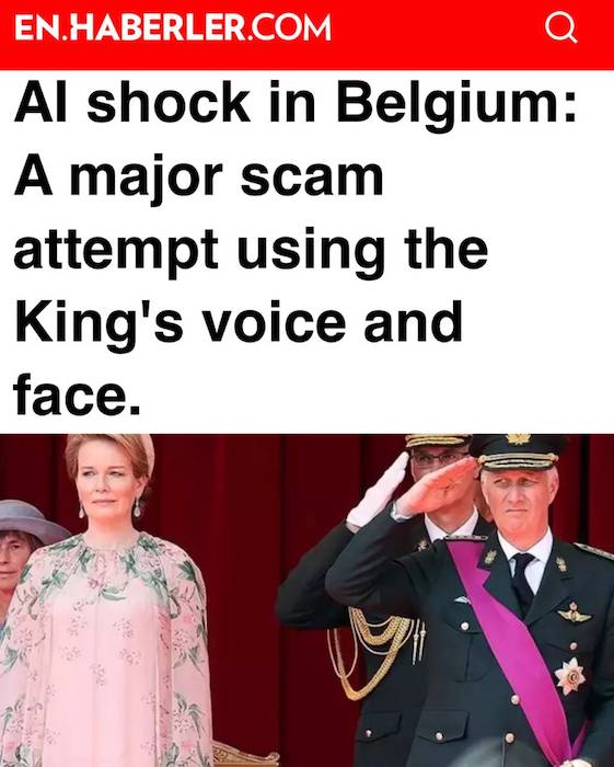 Дипфейк короля Бельгии: мошенники украли €20 млн