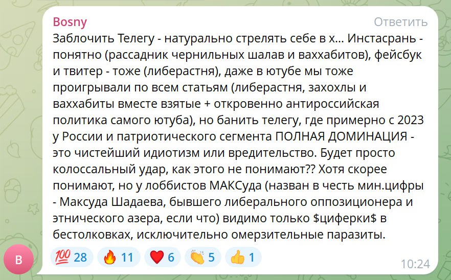 ����� ��������� ��������� � ���������� Telegram