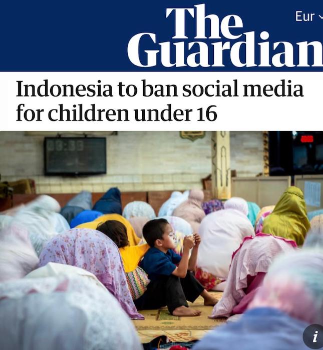 Индонезия запретит соцсети детям до 16 лет с 28 марта — The Guardian