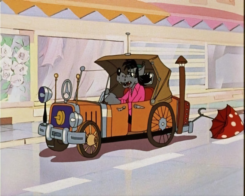 В телевизоре замазали марку автомобиля Волка из "Ну, погоди!" В телевизоре замазали марку автомобиля Волка из "Ну, погоди!"