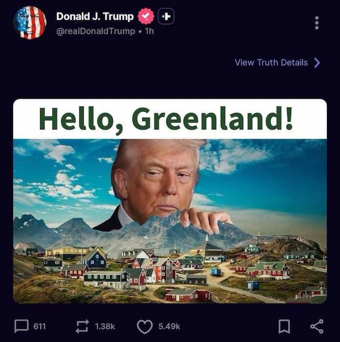 Трамп передал привет Гренландии