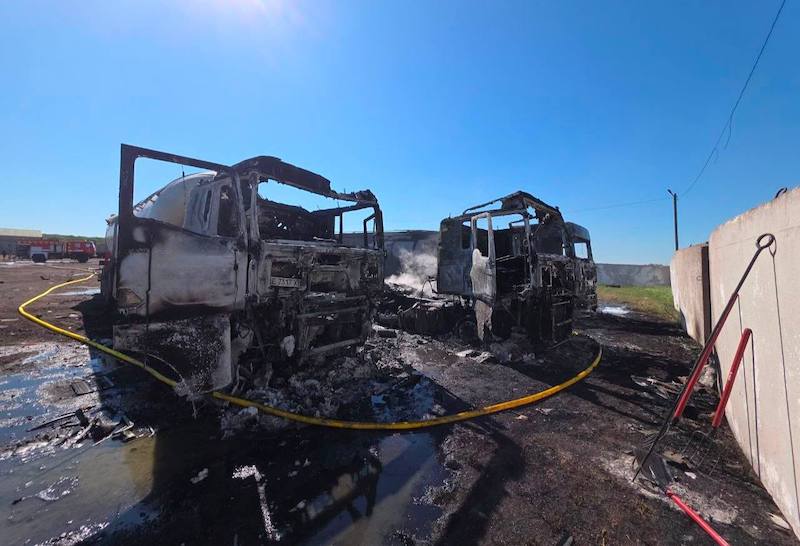 Дроны разнесли стоянку бензовозов в Одесской области 🔥 Дроны разнесли стоянку бензовозов в Одесской области 🔥