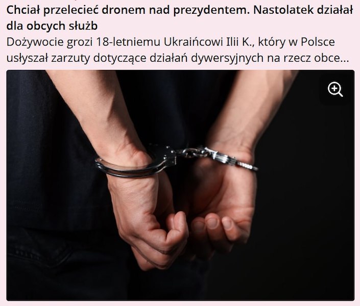 В Польше украинцу грозит пожизненный срок за диверсии и лозунги УПА*
