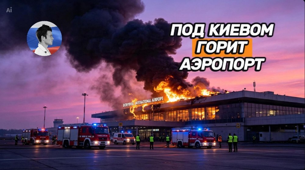 Под Киевом горит международный аэропорт. На очереди ж/д вокзал